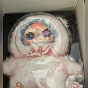 🐏 RAM🐏 Baby Three 800% AI Rare PURPLE Liquidglitter eyes & happy face white